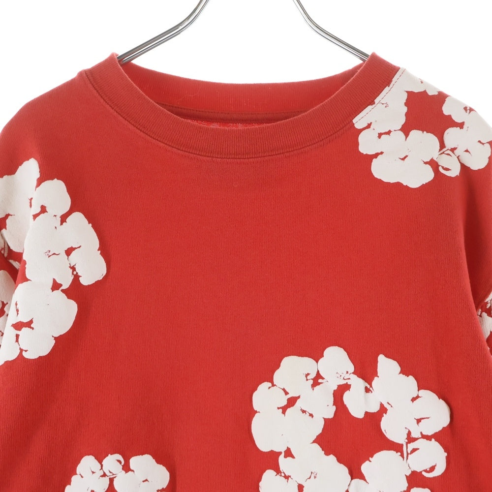 DENIM TEARS(デニムティアーズ) COTTON WREATH LONG SLEEVE T-shirt コットンクルーネック長袖Tシャツ レッド