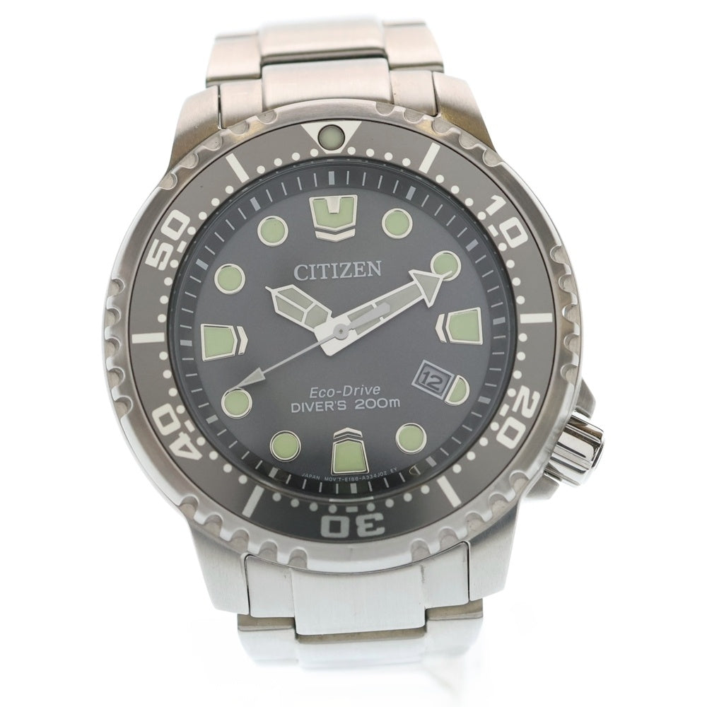 CITIZEN(シチズン) PROMASTER MARINE プロマスターマリンシリーズ エコドライブ ダイバー 200m ステンレスウォッチ 時計 BN0167-50H シルバー