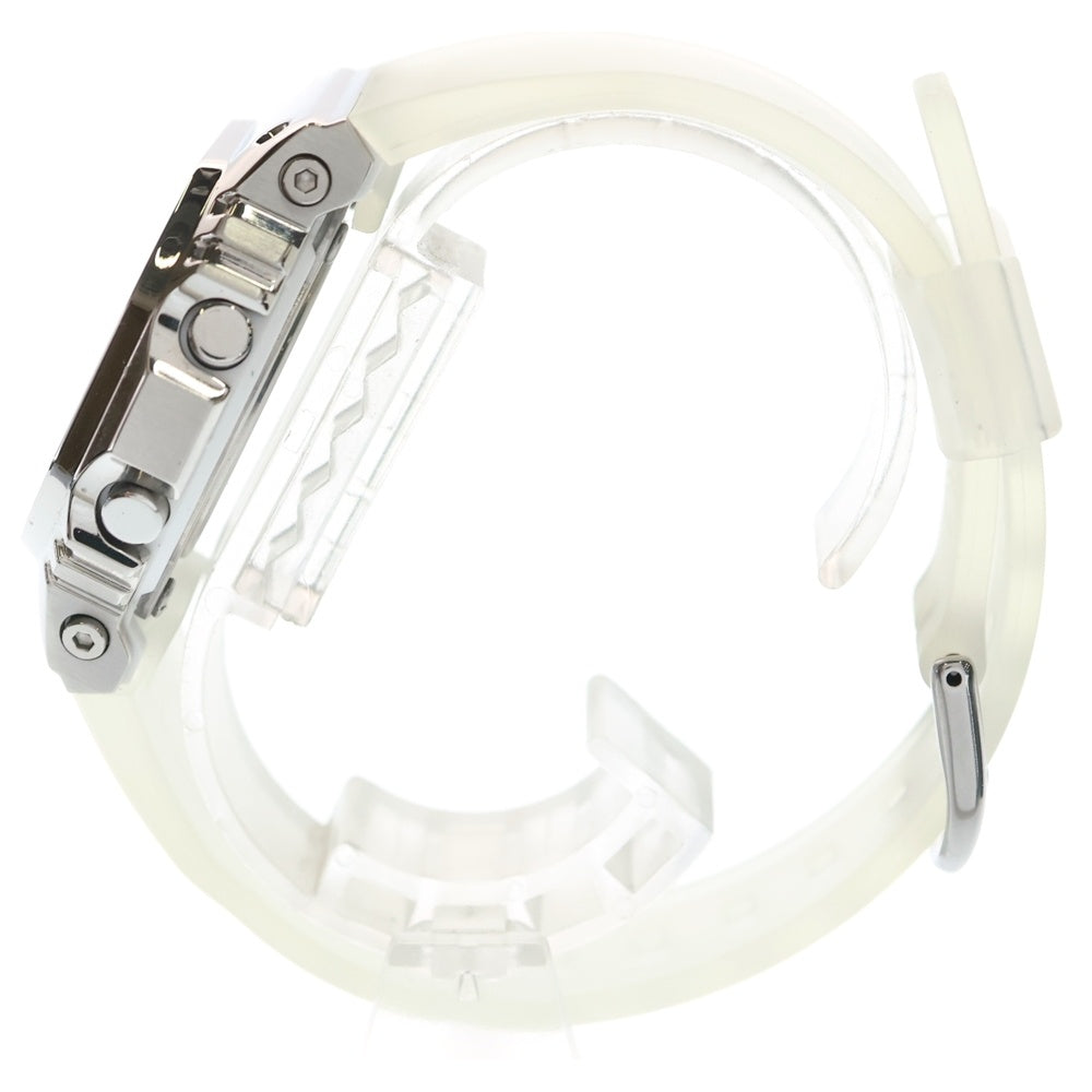 CASIO G-SHOCK(カシオ ジーショック) 5600シリーズ スクエアデザイン クリアレジンバンド デジタル時計 シルバー GM-S5600SK