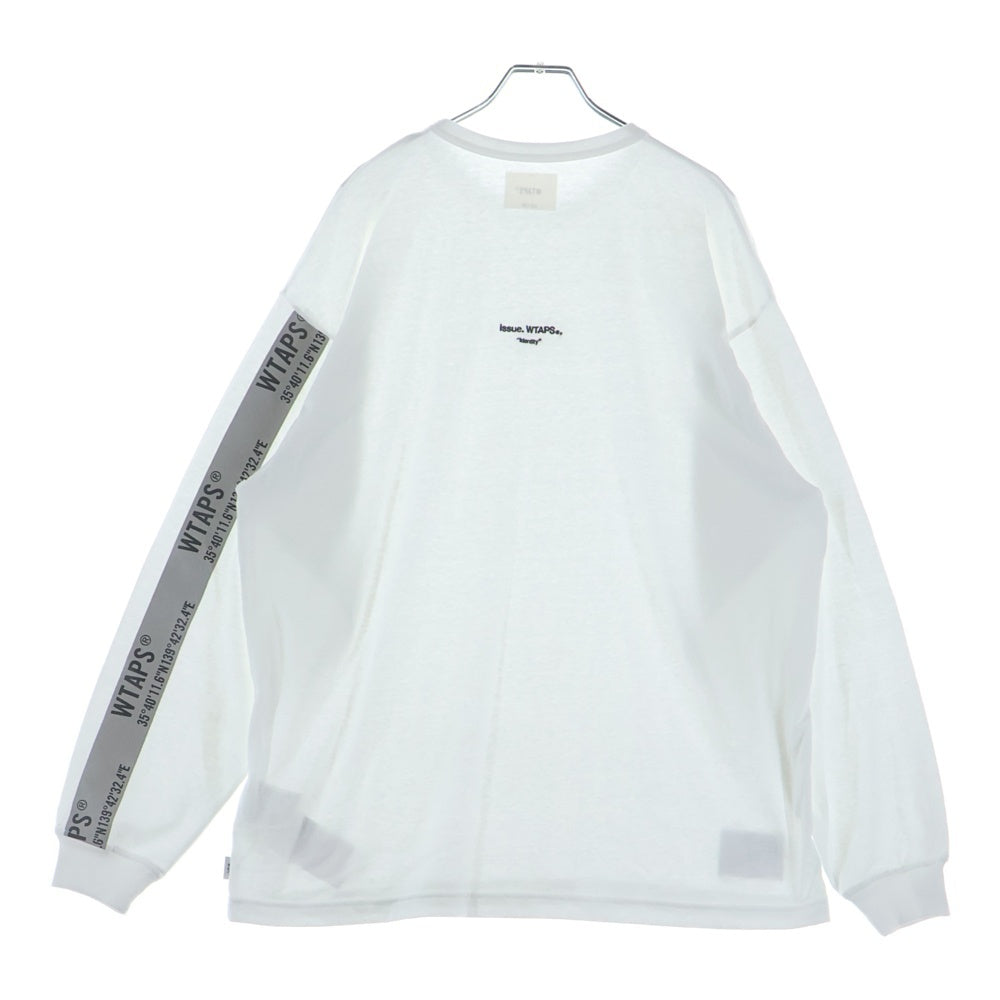 WTAPS(ダブルタップス) ISSUE バックロゴ刺繍 サイドプリント クルーネック長袖Tシャツカットソー 242ATDT-CSM14