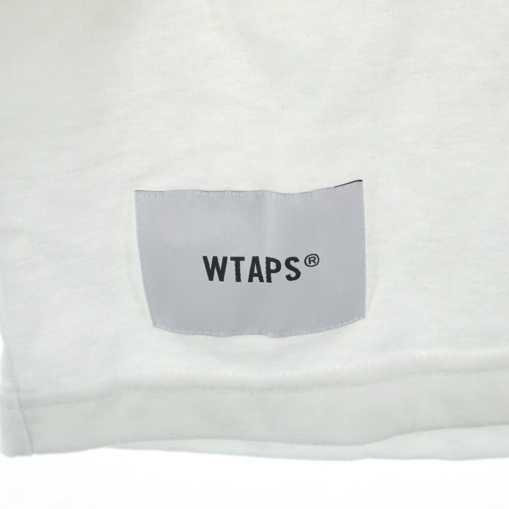 WTAPS(ダブルタップス) ISSUE バックロゴ刺繍 サイドプリント クルーネック長袖Tシャツカットソー 242ATDT-CSM14