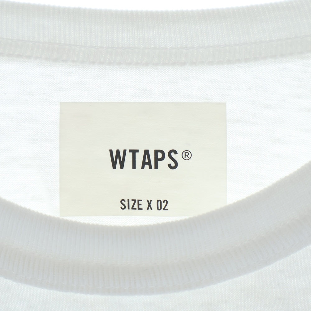 WTAPS(ダブルタップス) ISSUE バックロゴ刺繍 サイドプリント クルーネック長袖Tシャツカットソー 242ATDT-CSM14