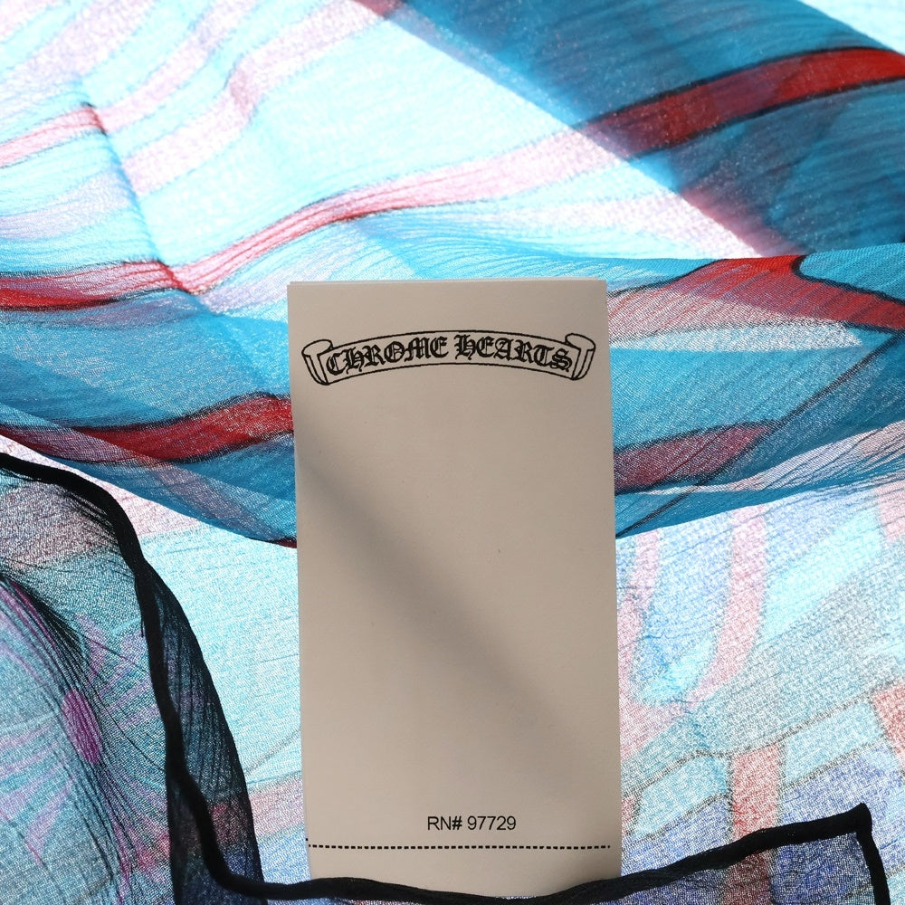 CHROME HEARTS(クロムハーツ) MAPPLETHORPE CH PLUS SLIK SKF メイプルソープ CHプラス シルクスカーフ ブルー/マルチカラー レディース