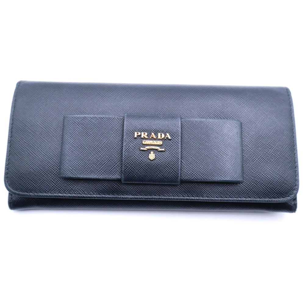 PRADA(プラダ) トライアングルロゴプレート サファイアーノ レザー ウォレット 1M1132 レディース
