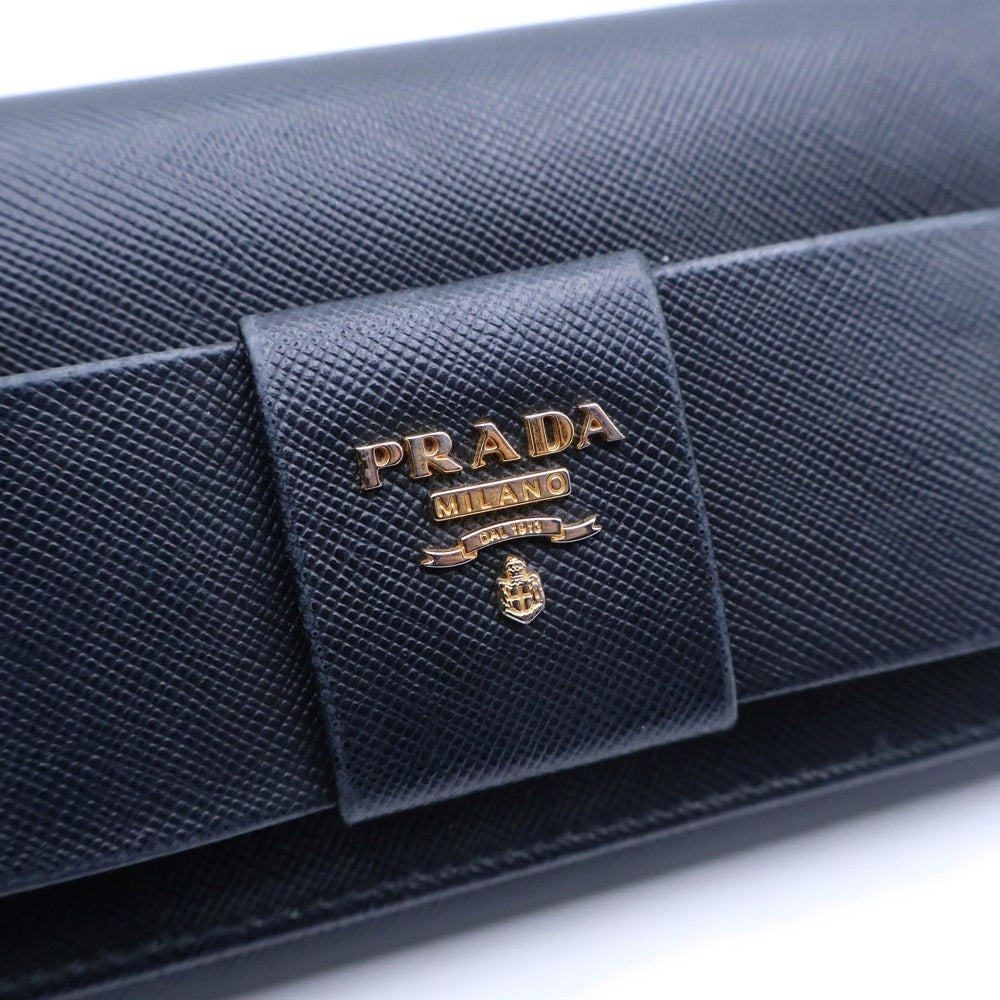 PRADA(プラダ) トライアングルロゴプレート サファイアーノ レザー ウォレット 1M1132 レディース