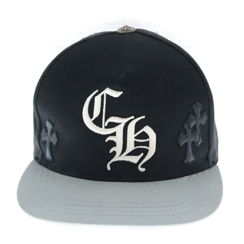 CHROME HEARTS(クロムハーツ) Trucker Cap クロスパッチ CH刺繍ロゴ トラッカーキャップ 帽子 ブラック グレー
