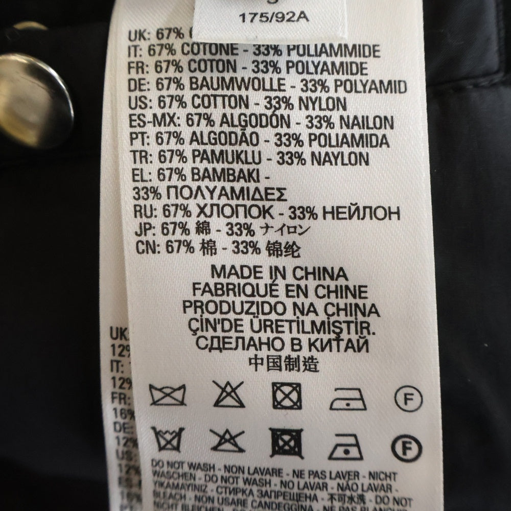 DIESEL(ディーゼル) 19AW W-BURKICK フェイクファー アームラバーパッチ 中綿ナイロンミリタリージャケット ブラック