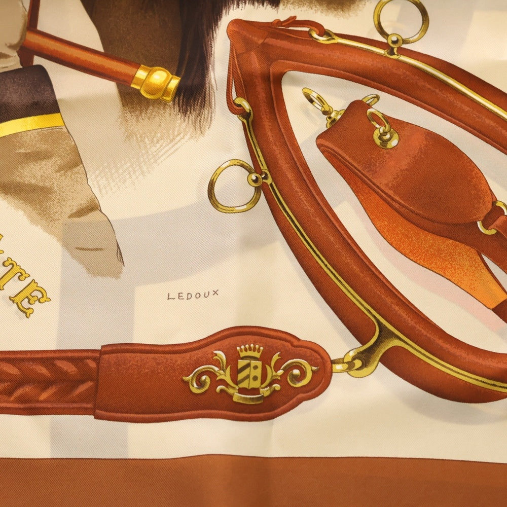 HERMES(エルメス) Attelage en Arbalete forever scarf カレ90 スカーフ ブラウン レディース