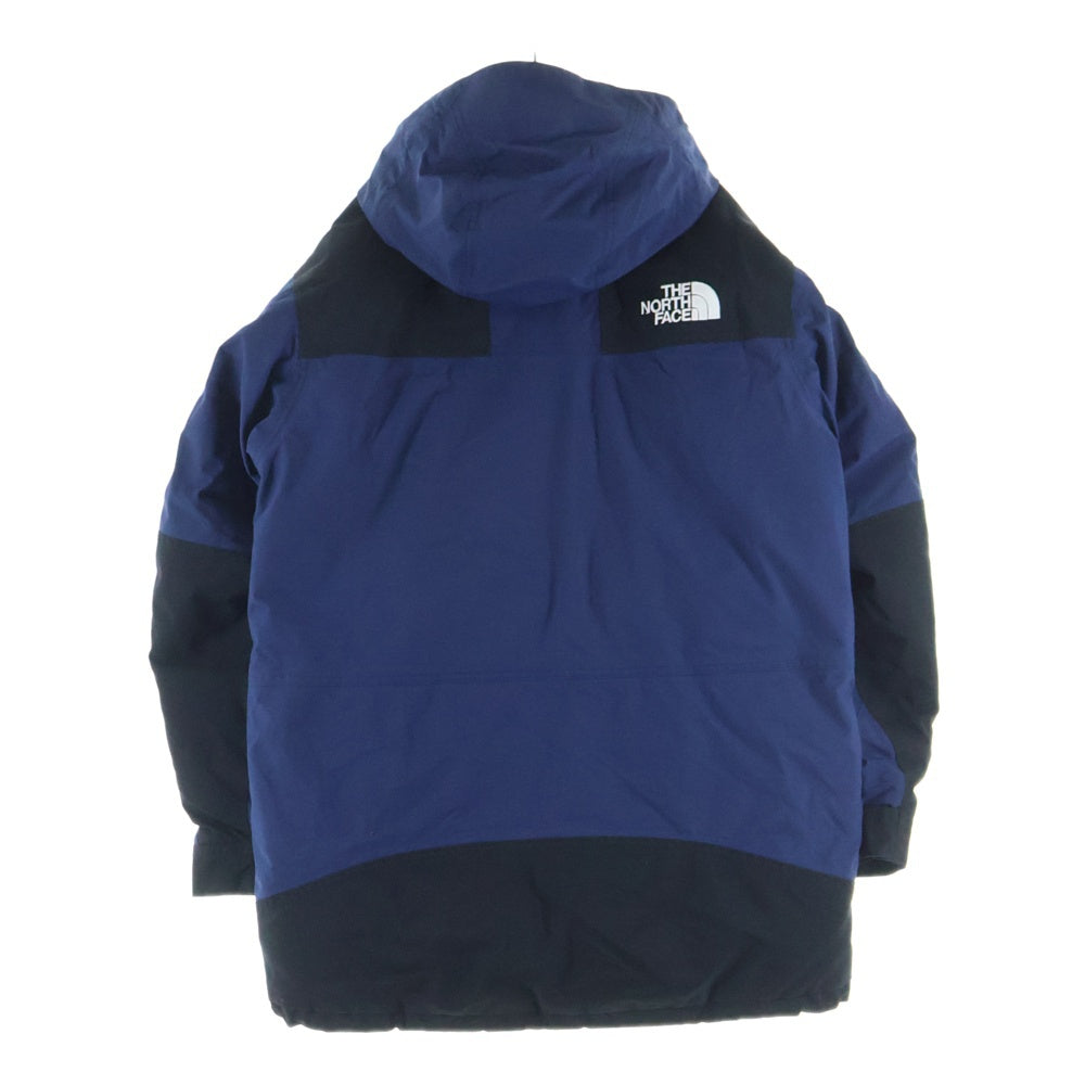 THE NORTH FACE(ザノースフェイス) MOUNTAIN DOWN JACKET フロントロゴ ジップアップ マウンテンダウンジャケット ブルー ND91835