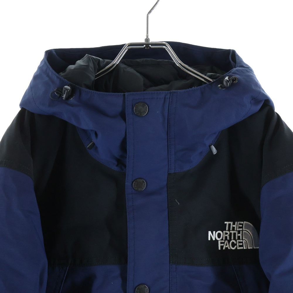 THE NORTH FACE(ザノースフェイス) MOUNTAIN DOWN JACKET フロントロゴ ジップアップ マウンテンダウンジャケット ブルー ND91835