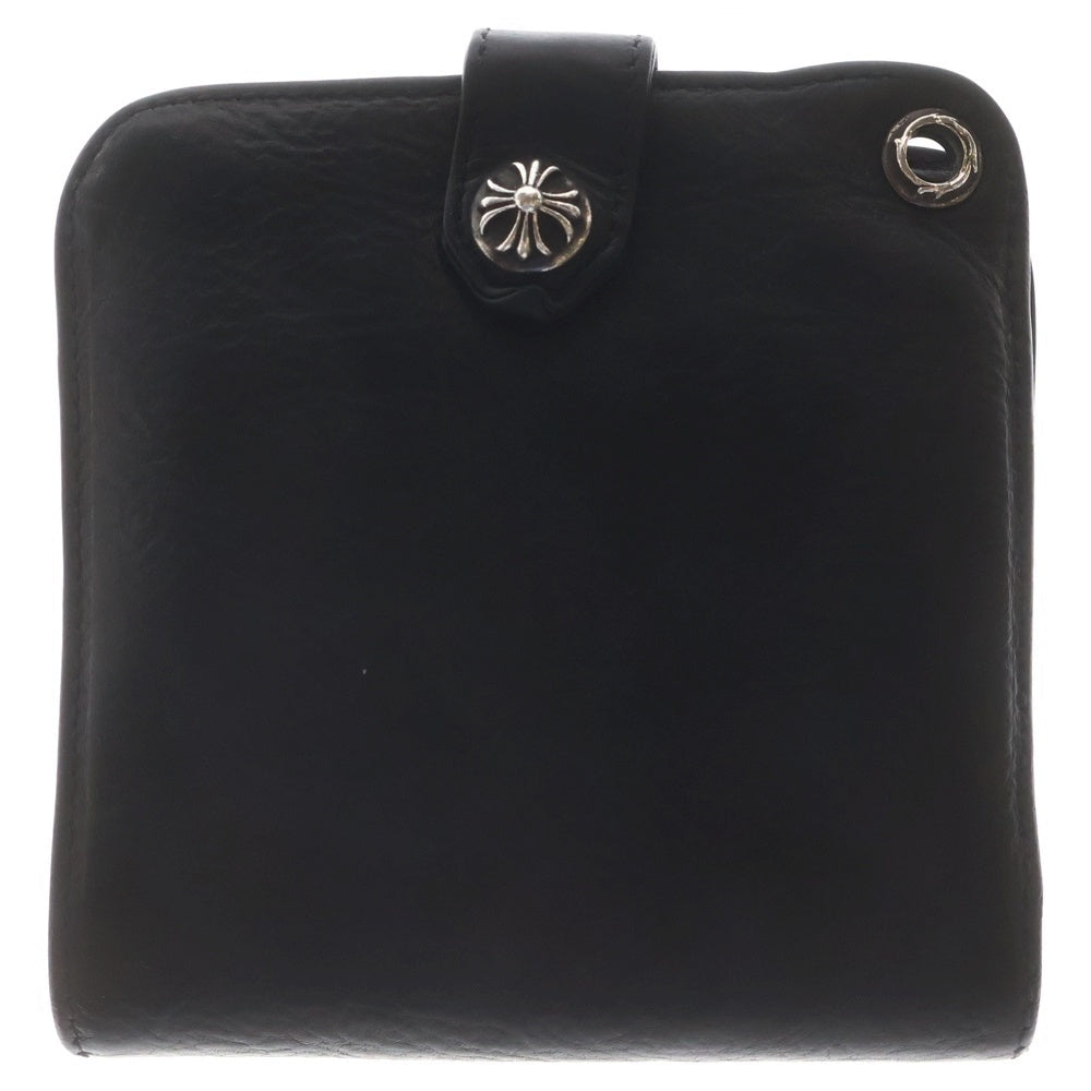 CHROME HEARTS(クロムハーツ) SQ BTN BILL スクエアボタンビル レザーウォレット 財布 ブラック