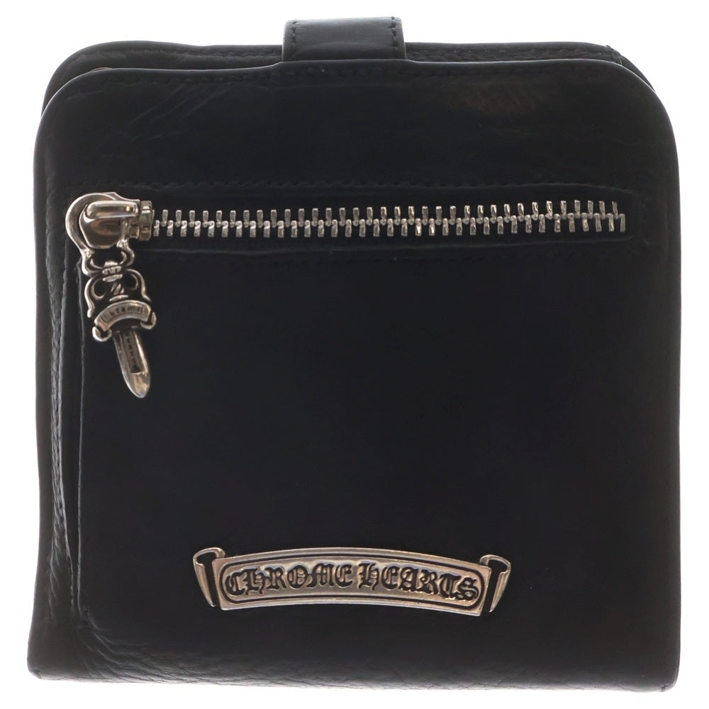 CHROME HEARTS(クロムハーツ) SQ BTN BILL スクエアボタンビル レザーウォレット 財布 ブラック