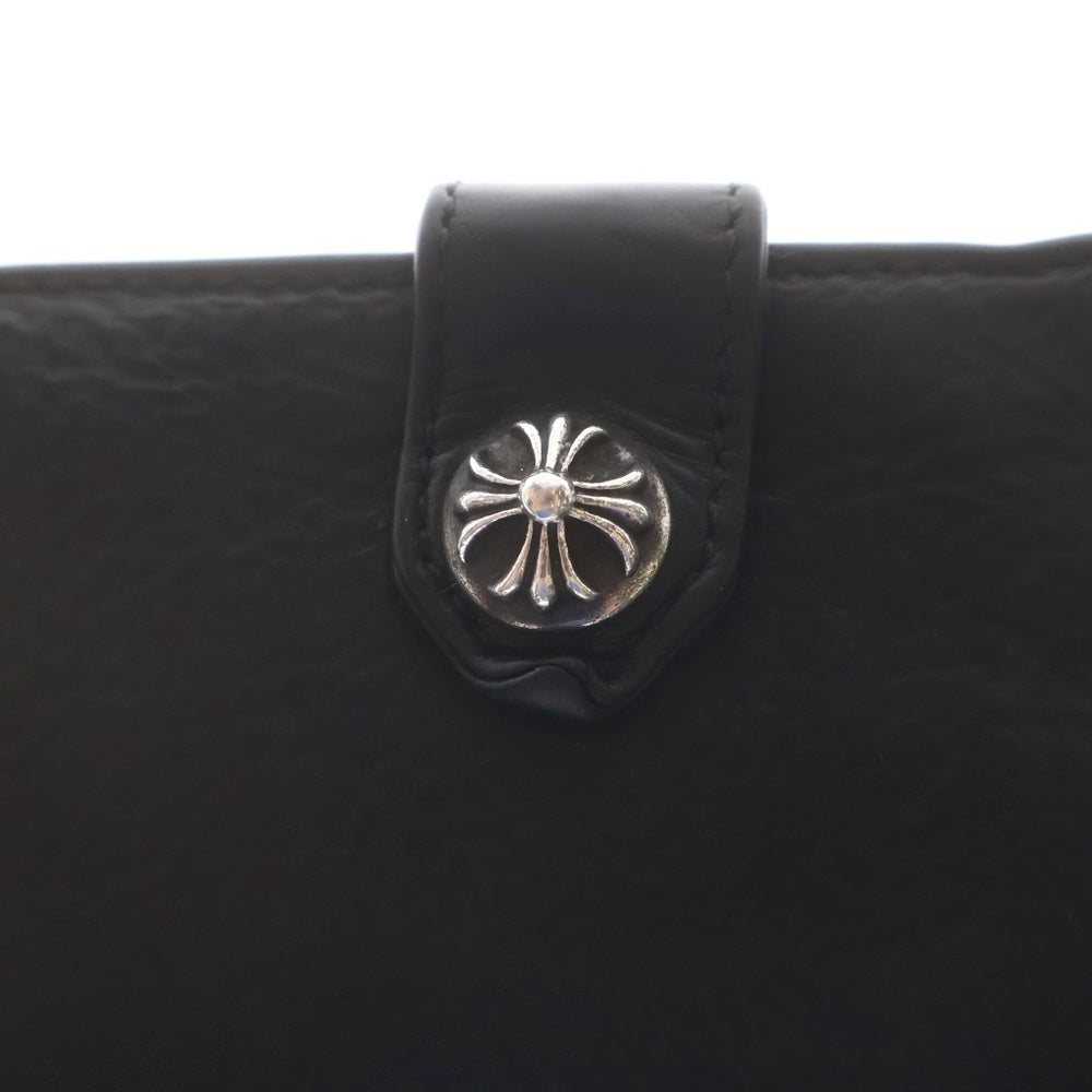 CHROME HEARTS(クロムハーツ) SQ BTN BILL スクエアボタンビル レザーウォレット 財布 ブラック
