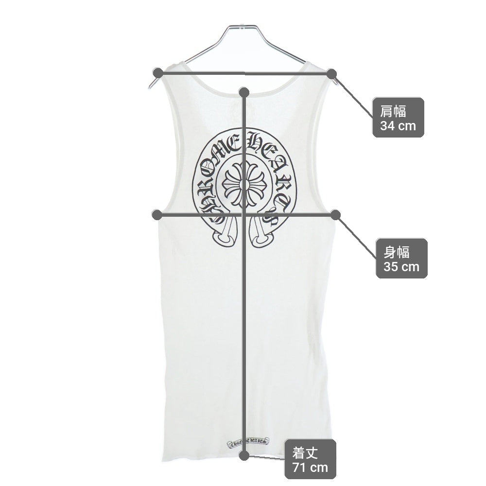 CHROME HEARTS(クロムハーツ) Horseshoe ホースシュープリント タンクトップ ホワイト