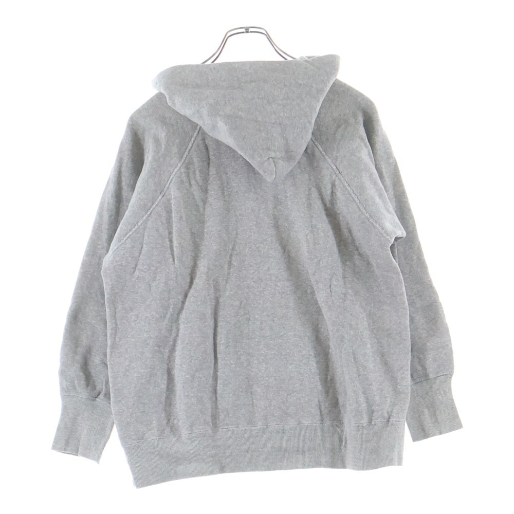 NO BRAND(ノーブランド) VINTAGE 50S B.V.D 裏地サーマル ハーフジップ スウェットパーカー グレー