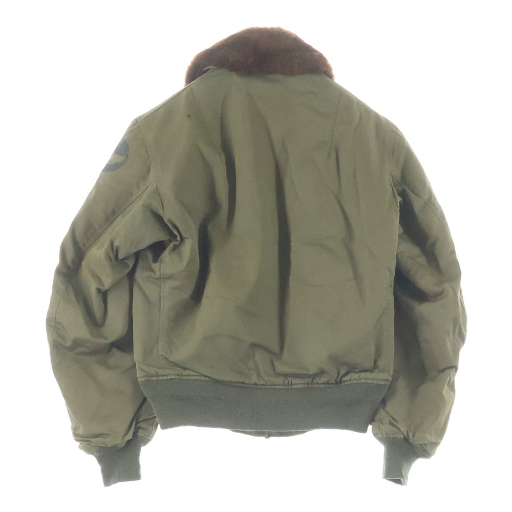 VINTAGE(ヴィンテージ) 40s US AIR FORCE B-15 ファー装飾 ジップアップフライトジャケット カーキ
