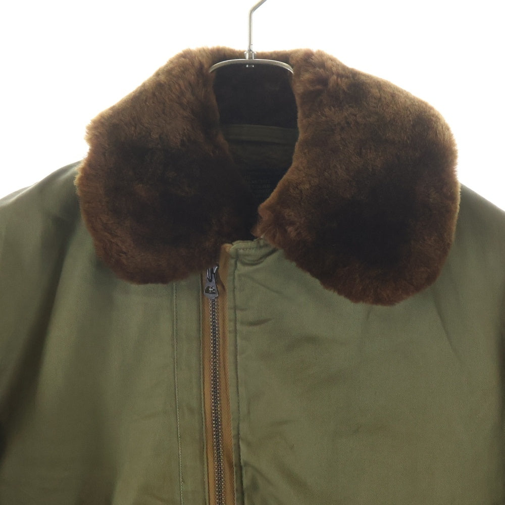 VINTAGE(ヴィンテージ) 40s US AIR FORCE B-15 ファー装飾 ジップアップフライトジャケット カーキ