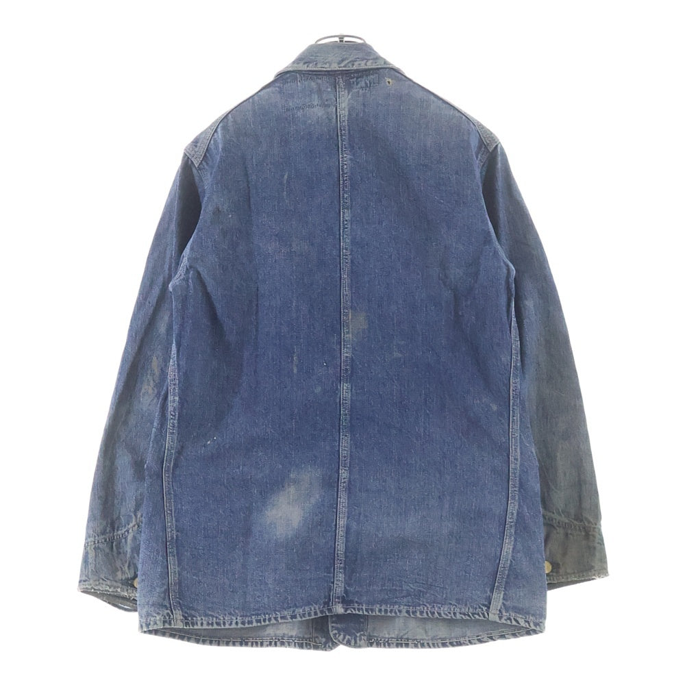 NO BRAND(ノーブランド) VINTAGE 40S HERCULES DENIM COVERALL フロントボタン カバーオールデニムジャケット インディゴ