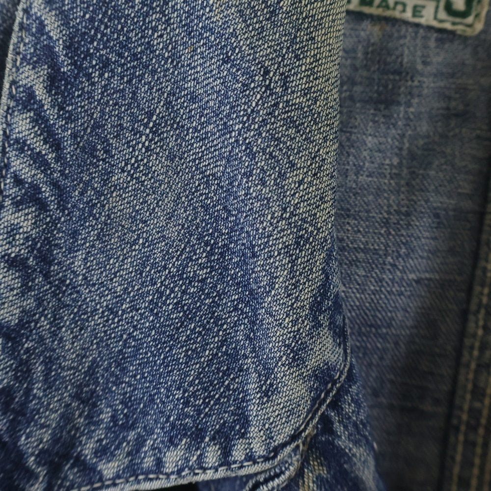 NO BRAND(ノーブランド) VINTAGE 40S HERCULES DENIM COVERALL フロントボタン カバーオールデニムジャケット インディゴ