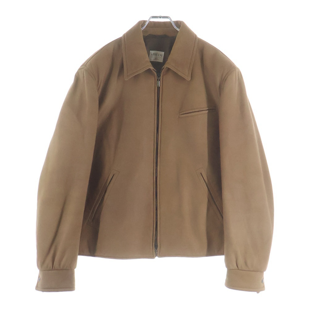 ARMANI COLLEZIONI(アルマーニ コレツィオーニ) ジップアップ ラムスウェードレザージャケット ブラウン A42R01