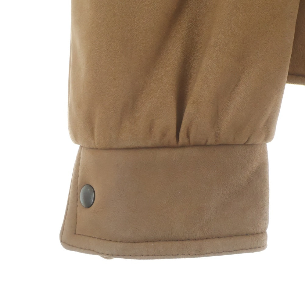 ARMANI COLLEZIONI(アルマーニ コレツィオーニ) ジップアップ ラムスウェードレザージャケット ブラウン A42R01