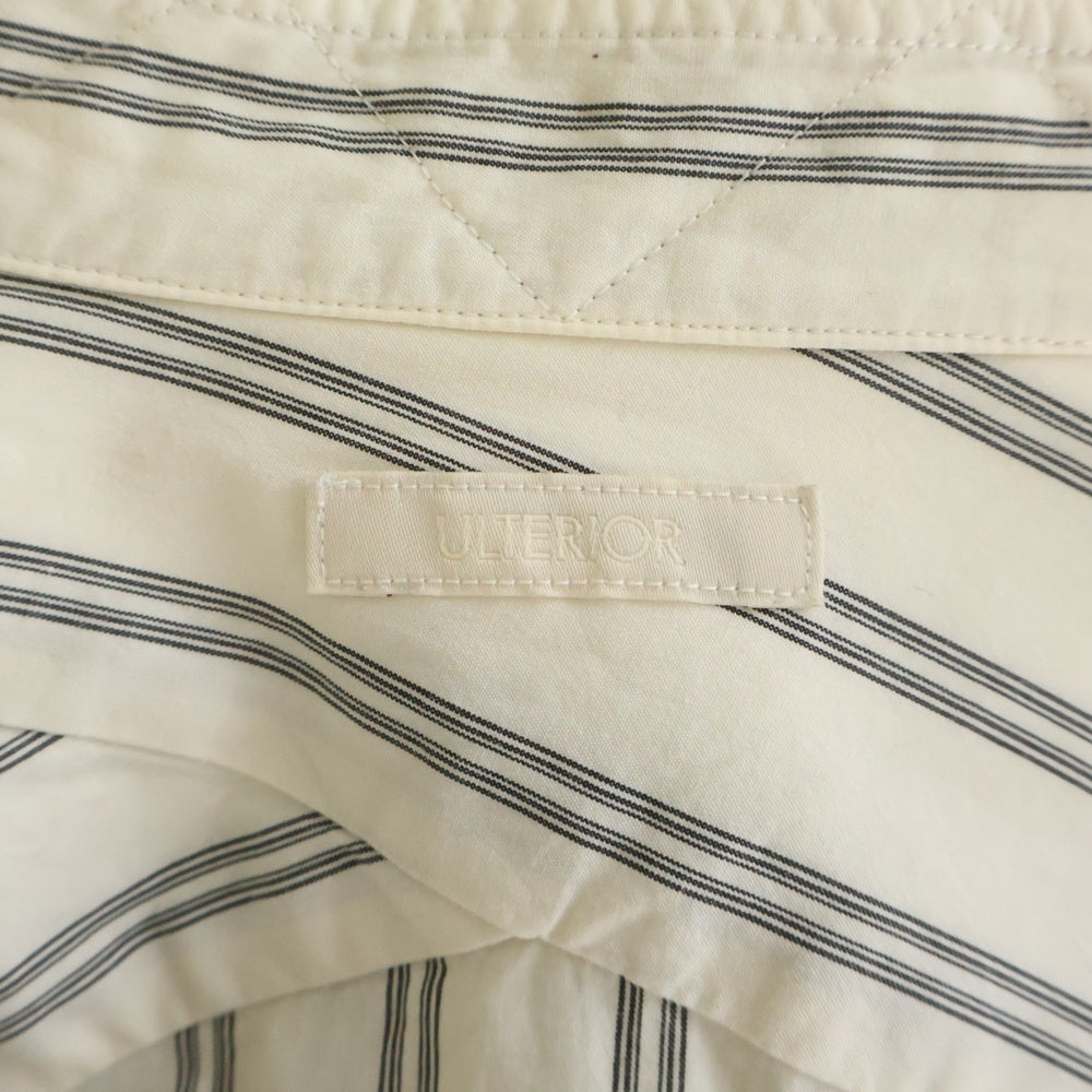 ULTERIOR(アルテリア) 20AW OVERLAID STRIPE SHIRT オーバーレイ 長袖ストライプシャツ ホワイト ULSH12-20C47U