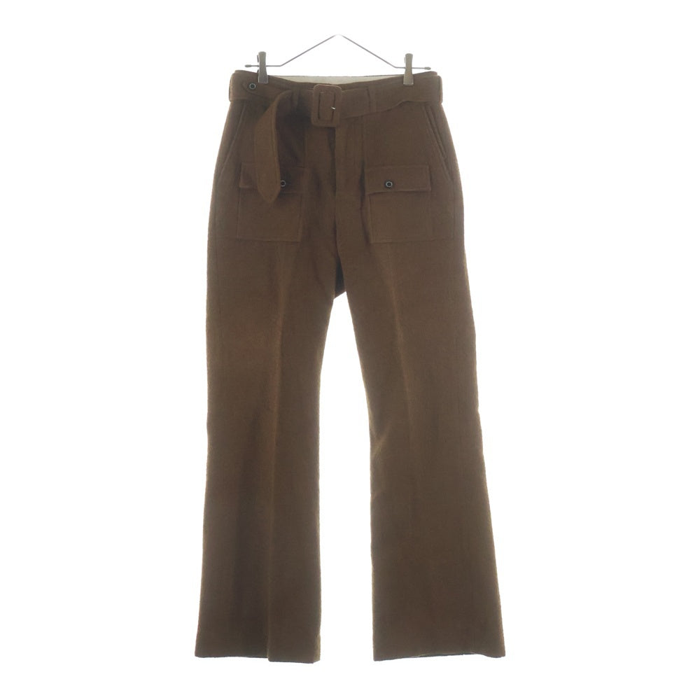 DAIRIKU(ダイリク) Brat Pack Check Tweed Bush Detail Flare Slack チェックツイードブッシュディテールフレアスラックパンツ ブラウン