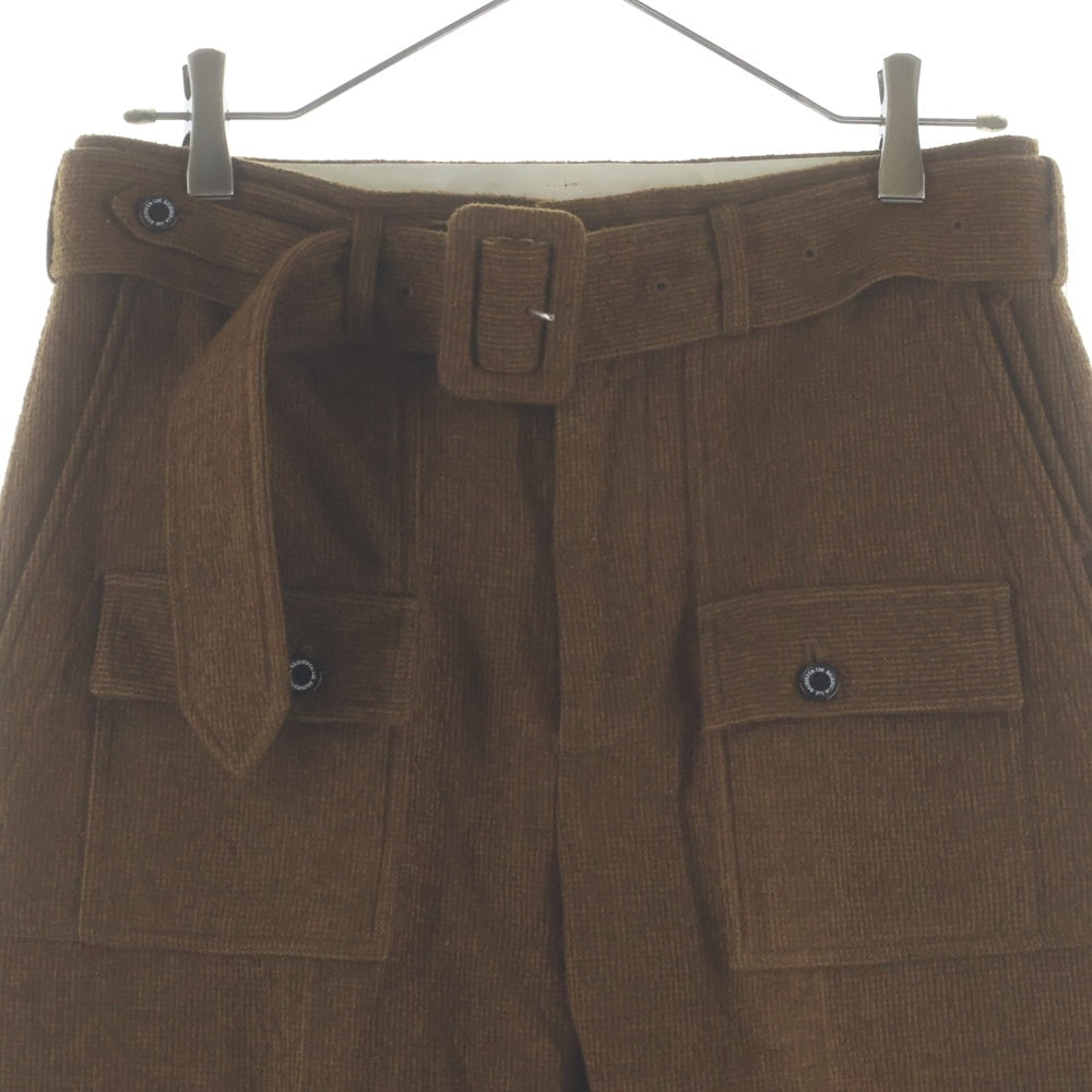 DAIRIKU(ダイリク) Brat Pack Check Tweed Bush Detail Flare Slack チェックツイードブッシュディテールフレアスラックパンツ ブラウン