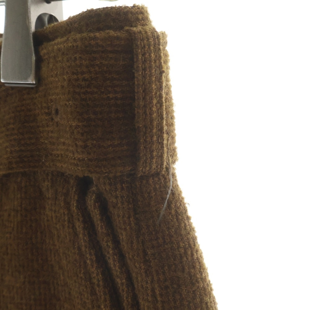 DAIRIKU(ダイリク) Brat Pack Check Tweed Bush Detail Flare Slack チェックツイードブッシュディテールフレアスラックパンツ ブラウン