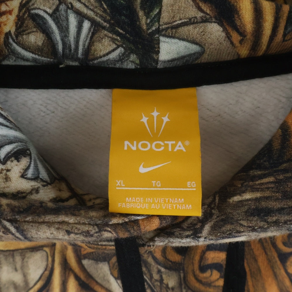 CHROME HEARTS(クロムハーツ) ××NOCTA DRAKE HOODIE ナイキ ノクタ ドレイク バックホースシュープリント プルオーバースウェットパーカー マルチカラー