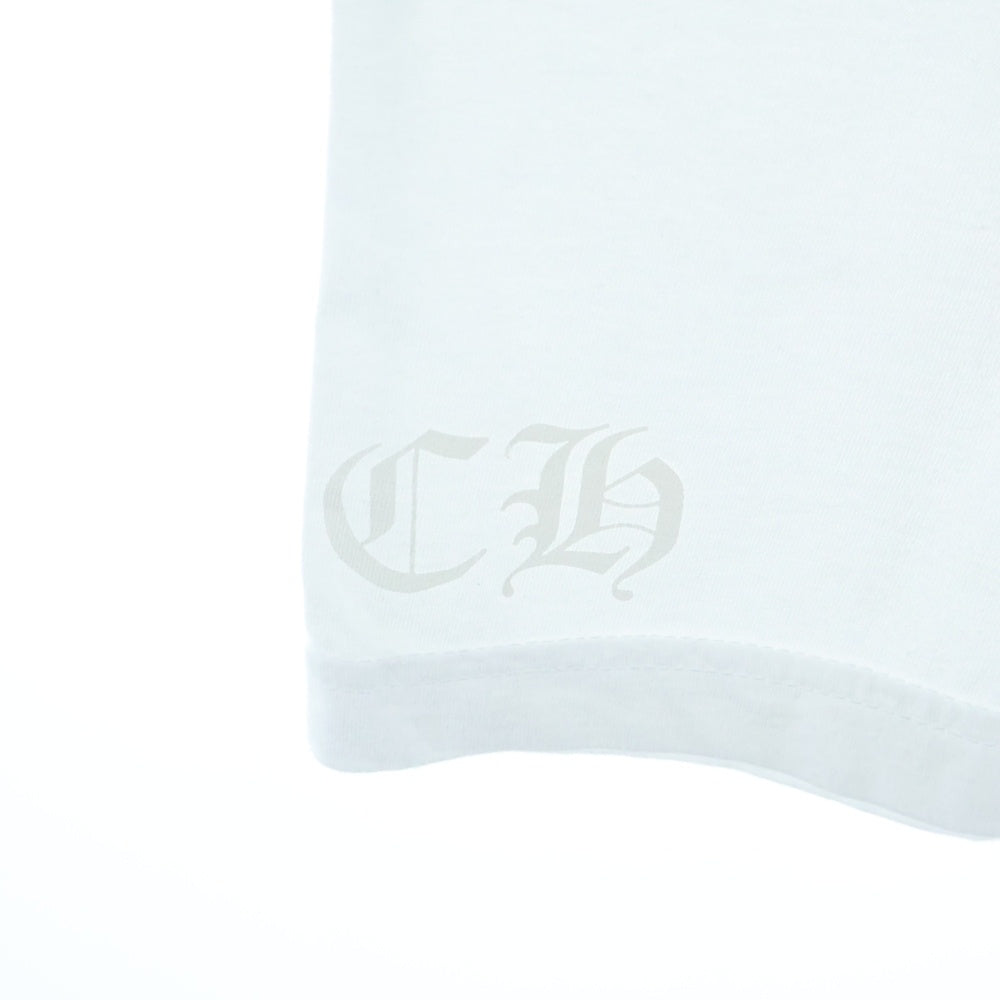 CHROME HEARTS(クロムハーツ) Vertical Logo Tee 両面プリント クルーネック半袖Tシャツカットソー ホワイト