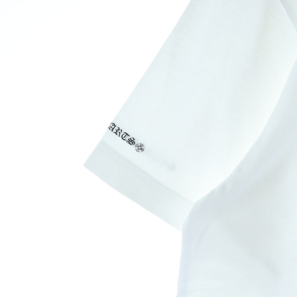 CHROME HEARTS(クロムハーツ) Vertical Logo Tee 両面プリント クルーネック半袖Tシャツカットソー ホワイト