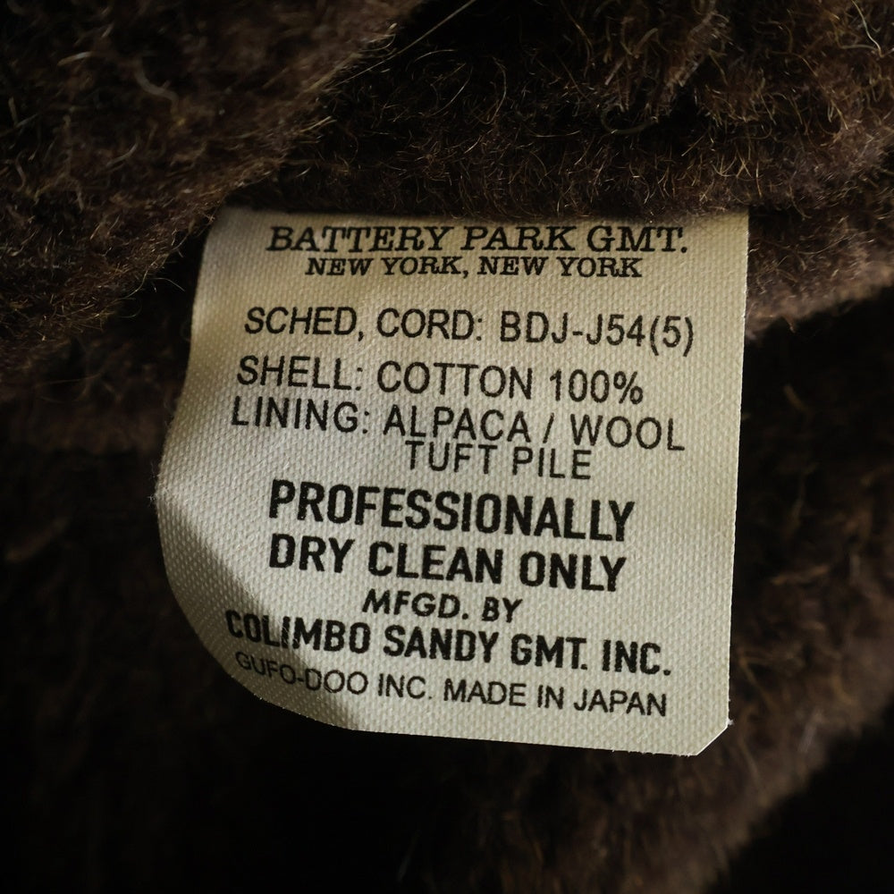 NO BRAND(ノーブランド) COLIMBO (コリンボ) OBSERVER PARKA 裏起毛 オブザーバーパーカ デッキジャケット ブラック