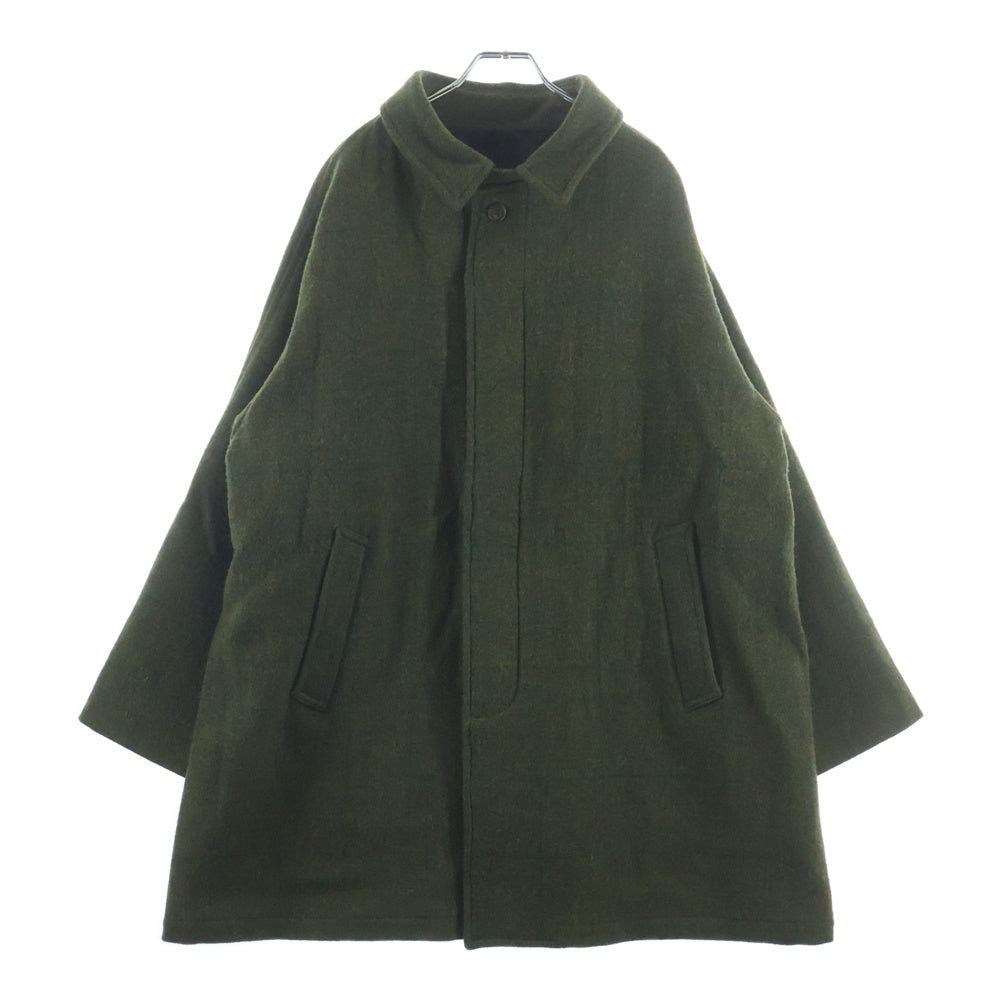 NO BRAND(ノーブランド) WORKERS (ワーカーズ) A Foggy Day Coat Green Harris Tweed ハリスツイード バルカラコート グリーン