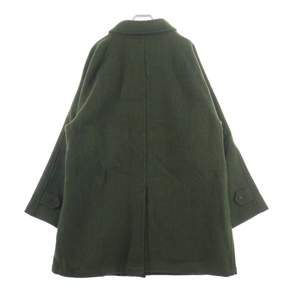 NO BRAND(ノーブランド) WORKERS (ワーカーズ) A Foggy Day Coat Green Harris Tweed ハリスツイード バルカラコート グリーン