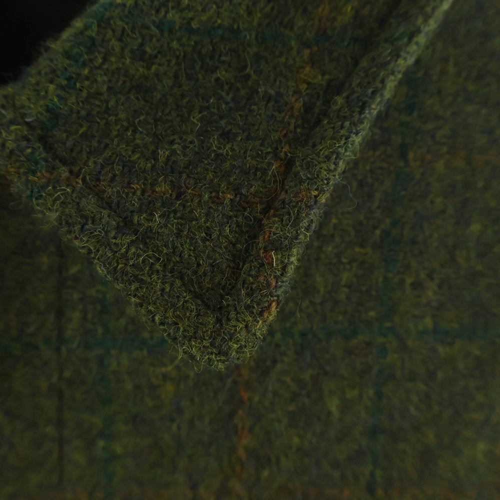 NO BRAND(ノーブランド) WORKERS (ワーカーズ) A Foggy Day Coat Green Harris Tweed ハリスツイード バルカラコート グリーン
