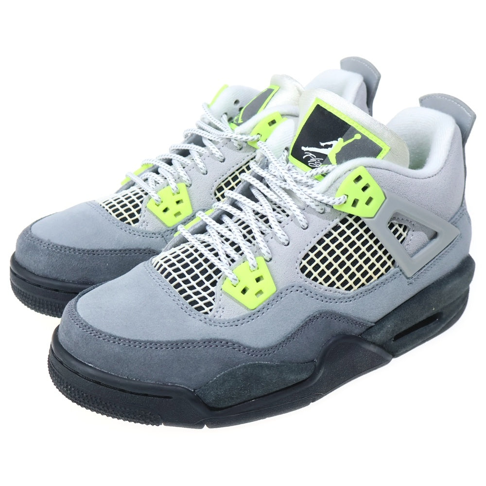 NIKE(ナイキ) GS Air Jordan 4 Retro SE Neon GS エアジョーダン4 レトロ SE ネオン ハイカットスニーカー グレー レディース US5Y/23.5cm CT5343-007
