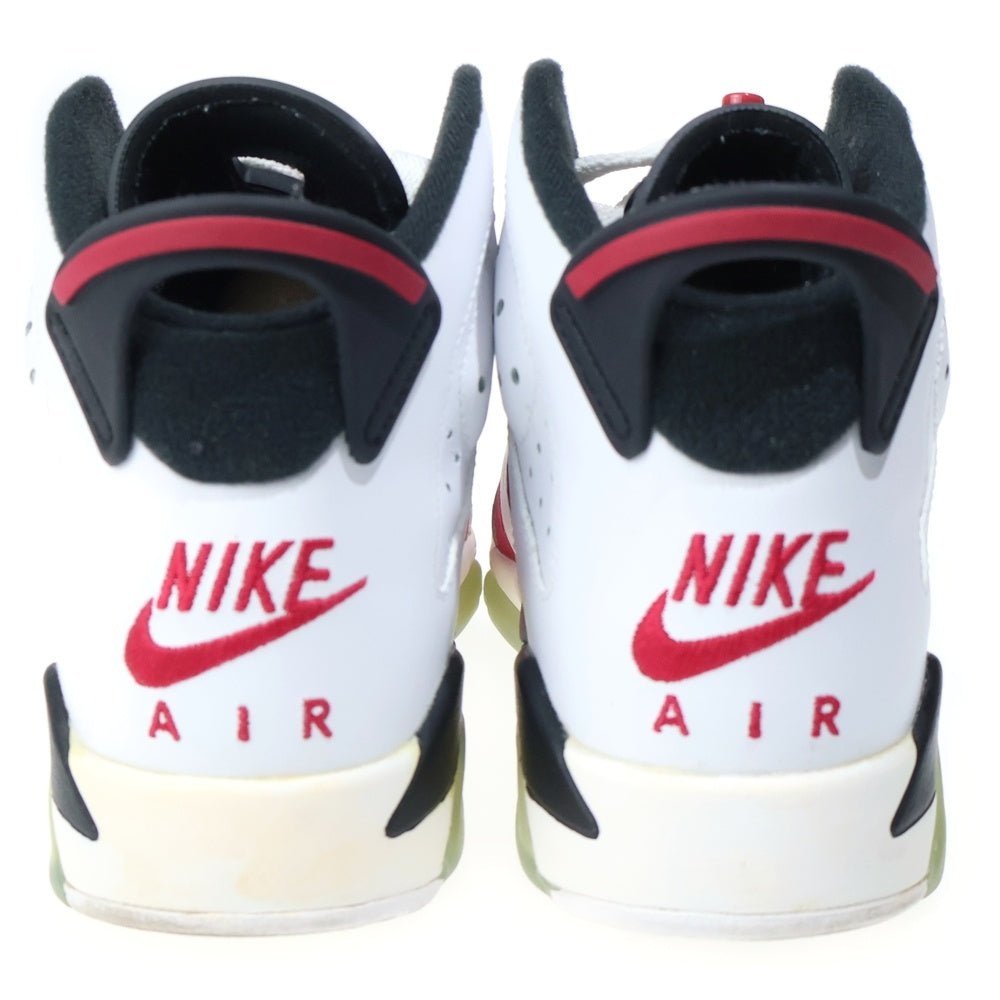 NIKE(ナイキ) Air Jordan 6 GS Carmine エアジョーダン6 GS カーマイン ハイカットスニーカー ホワイト/レッド US5Y/23.5cm 384665-106 レディース