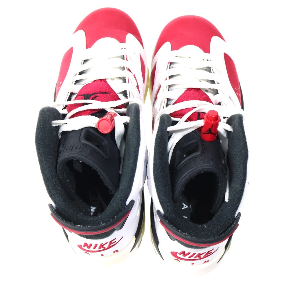 NIKE(ナイキ) Air Jordan 6 GS Carmine エアジョーダン6 GS カーマイン ハイカットスニーカー ホワイト/レッド US5Y/23.5cm 384665-106 レディース