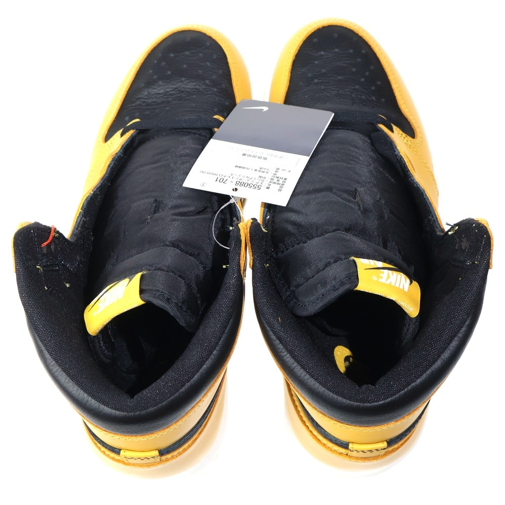 NIKE(ナイキ) Air Jordan 1 High OG Pollen エアジョーダン1 OG パラン ハイカットスニーカー イエロー/ブラック US9/27cm 555088-701