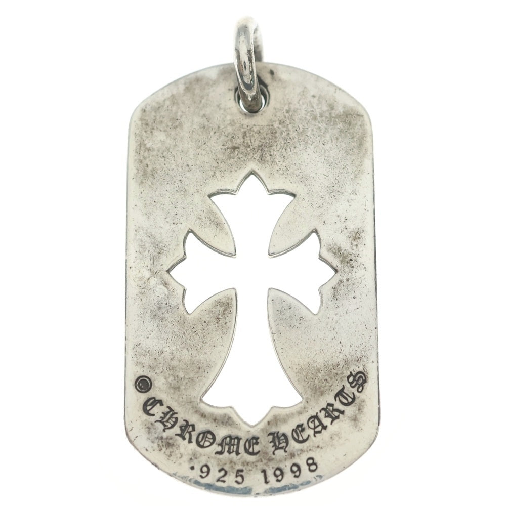 CHROME HEARTS(クロムハーツ) D TAG LRG CO CRS カットアウトクロスドッグタグ ラージ ペンダントトップ シルバー BCA239