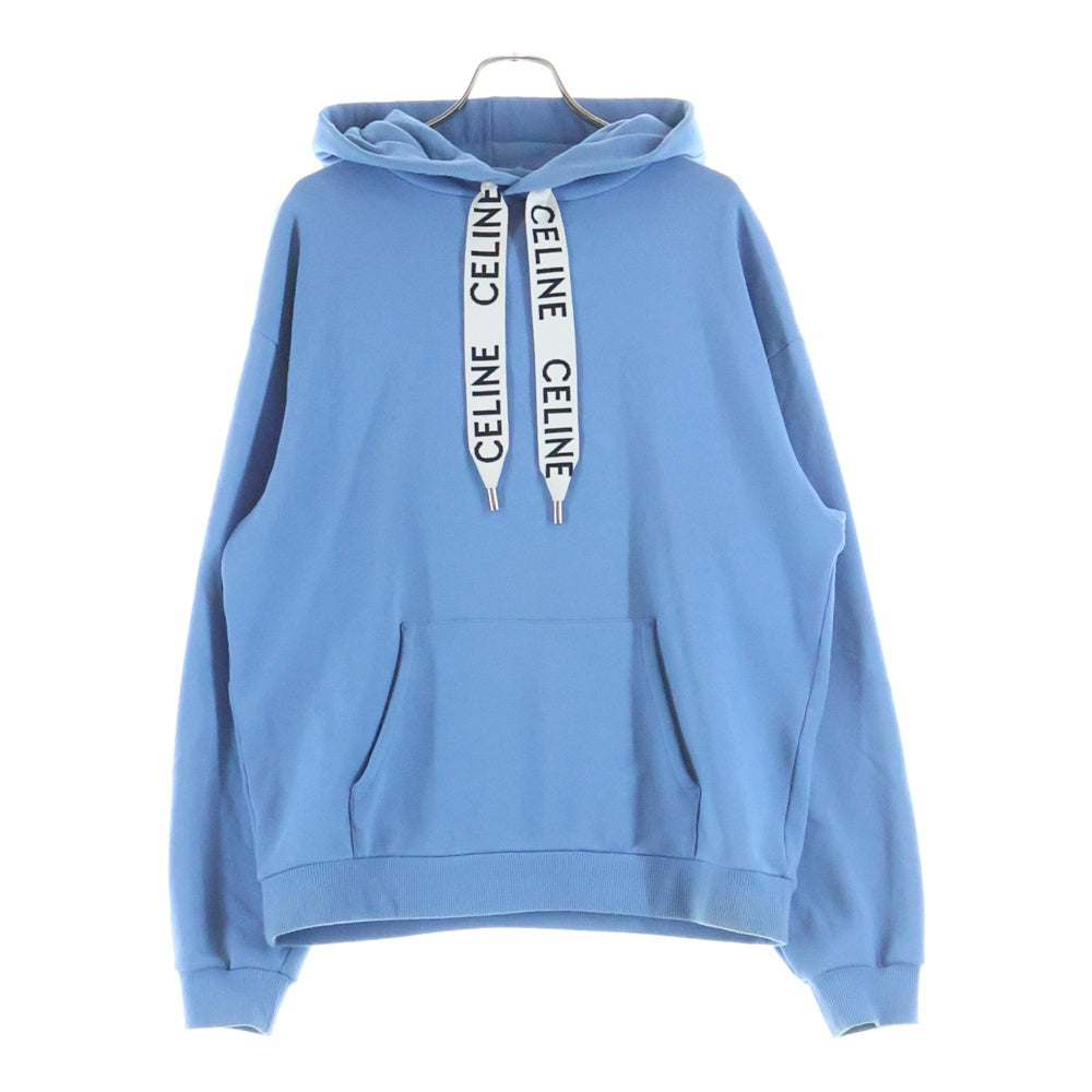 CELINE(セリーヌ) Loose Hoodie Cotton Fleece ルーズフーディ コットンフリース スウェットプルオーバーパーカー ブルー 2Y468670Q.07QD