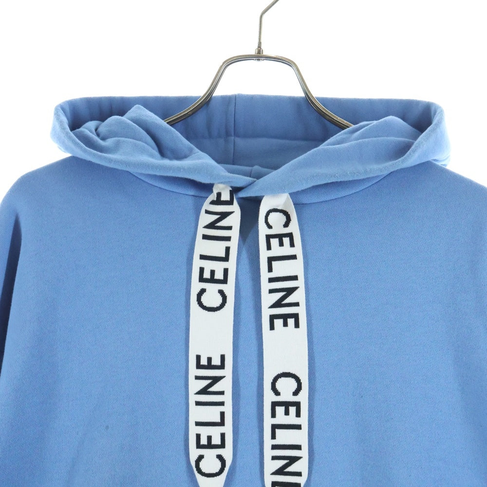 CELINE(セリーヌ) Loose Hoodie Cotton Fleece ルーズフーディ コットンフリース スウェットプルオーバーパーカー ブルー 2Y468670Q.07QD