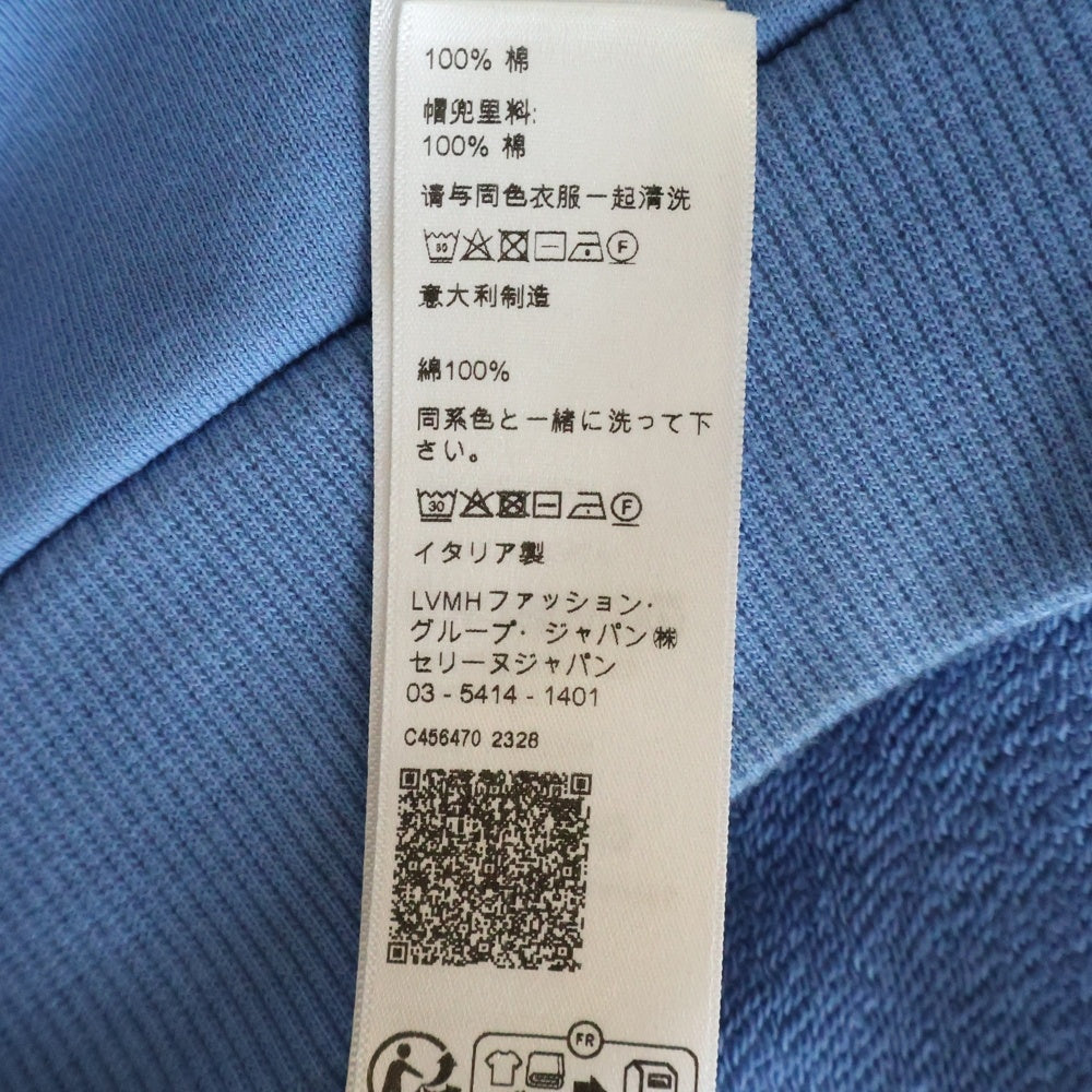 CELINE(セリーヌ) Loose Hoodie Cotton Fleece ルーズフーディ コットンフリース スウェットプルオーバーパーカー ブルー 2Y468670Q.07QD