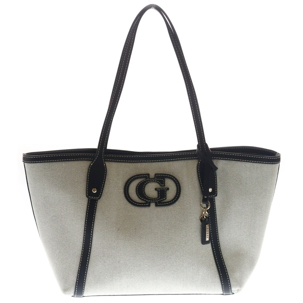 GUESS(ゲス) SEBINA Tote フロントロゴ キャンバス生地 セビナ トートバッグ ホワイト レディース