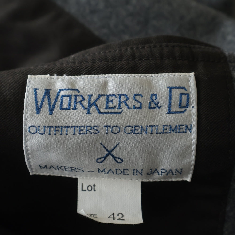 NO BRAND(ノーブランド) WORKES (ワーカーズ) WOOL JACKET フロントボタン ウール テーラードジャケット グレー