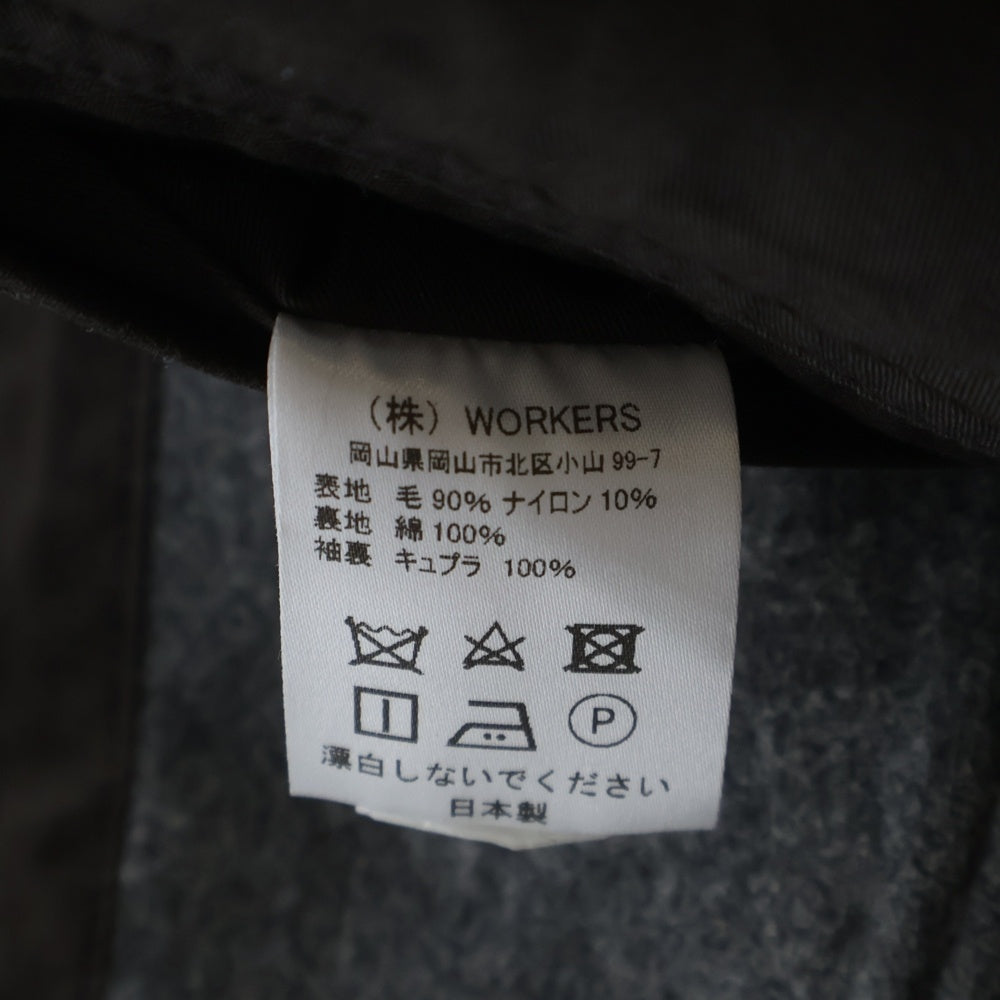 NO BRAND(ノーブランド) WORKES (ワーカーズ) WOOL JACKET フロントボタン ウール テーラードジャケット グレー