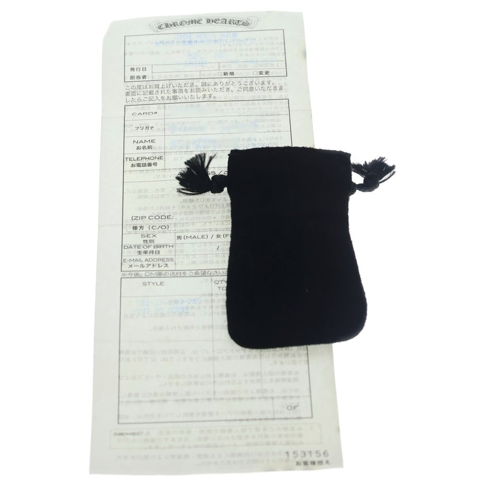 CHROME HEARTS(クロムハーツ) LEATHER BRAID SCROLL ネックレス レザーブレイドネックレス ブラック/シルバー BCA377