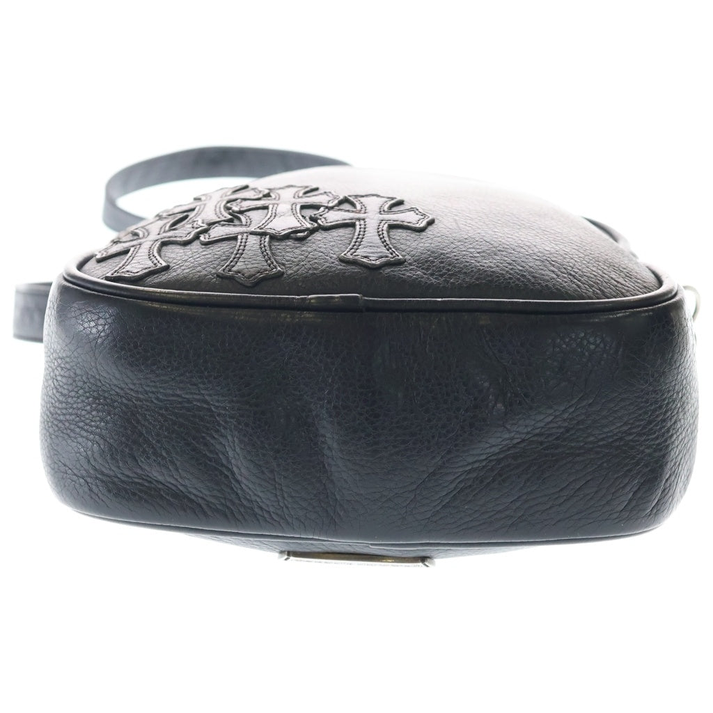 CHROME HEARTS(クロムハーツ) TAKA BAG CEM タカバッグ セメタリークロスパッチ タカ レザー ショルダーバッグ ブラック