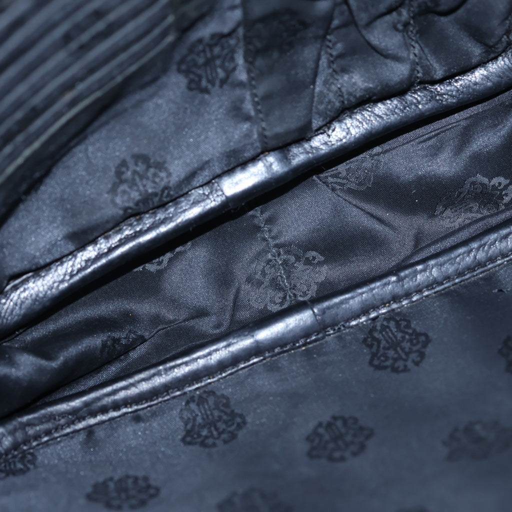 CHROME HEARTS(クロムハーツ) TAKA BAG CEM タカバッグ セメタリークロスパッチ タカ レザー ショルダーバッグ ブラック